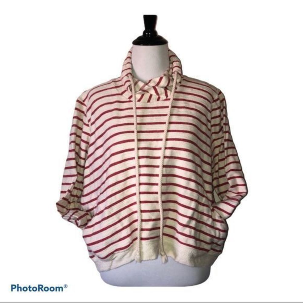 5/$30 🎈 Gibson women’s large striped cowlneck‎ sweatshirt